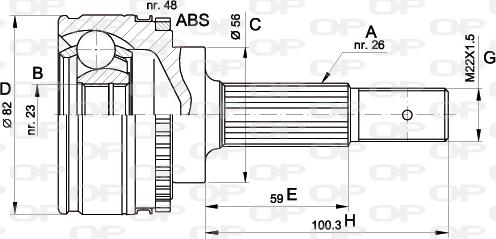 Open Parts CVJ5492.10 - Birləşmə dəsti, ötürücü val furqanavto.az