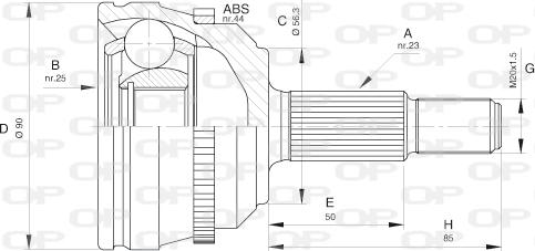 Open Parts CVJ5441.10 - Birləşmə dəsti, ötürücü val furqanavto.az