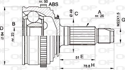 Open Parts CVJ5467.10 - Birləşmə dəsti, ötürücü val furqanavto.az