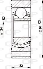 Open Parts CVJ5416.20 - Birləşmə dəsti, ötürücü val furqanavto.az