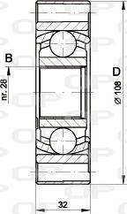 Open Parts CVJ5412.20 - Birləşmə dəsti, ötürücü val furqanavto.az