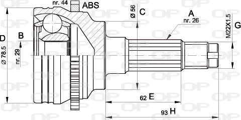 Open Parts CVJ5489.10 - Birləşmə dəsti, ötürücü val furqanavto.az