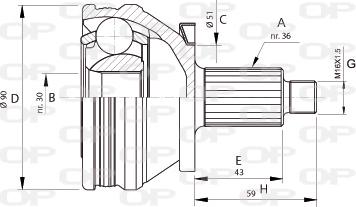 Open Parts CVJ5434.10 - Birləşmə dəsti, ötürücü val furqanavto.az