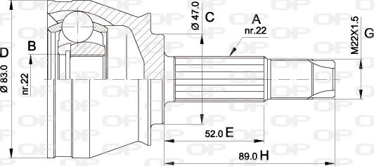 Open Parts CVJ5436.10 - Birləşmə dəsti, ötürücü val furqanavto.az