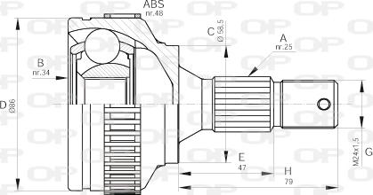 Open Parts CVJ5593.10 - Birləşmə dəsti, ötürücü val furqanavto.az