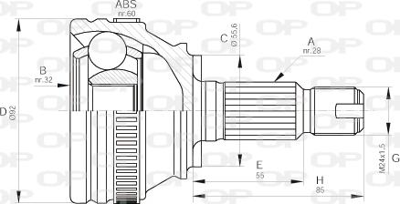Open Parts CVJ5553.10 - Birləşmə dəsti, ötürücü val furqanavto.az