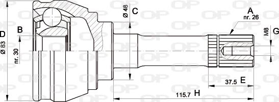 Open Parts CVJ5569.10 - Birləşmə dəsti, ötürücü val furqanavto.az