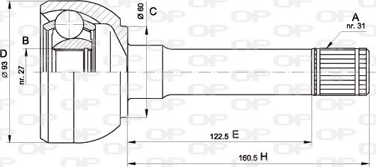 Open Parts CVJ5562.10 - Birləşmə dəsti, ötürücü val furqanavto.az