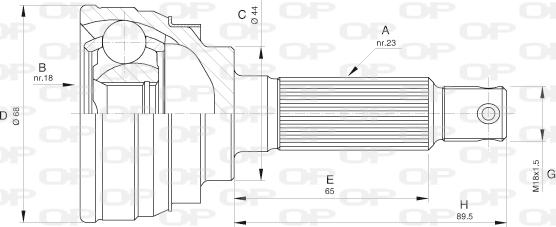 Open Parts CVJ5584.10 - Birləşmə dəsti, ötürücü val furqanavto.az