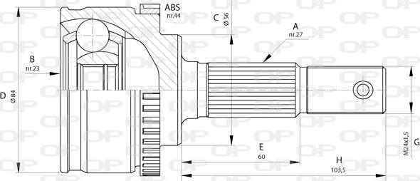 Open Parts CVJ5583.10 - Birləşmə dəsti, ötürücü val furqanavto.az