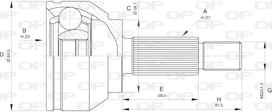 Open Parts CVJ5582.10 - Birləşmə dəsti, ötürücü val furqanavto.az