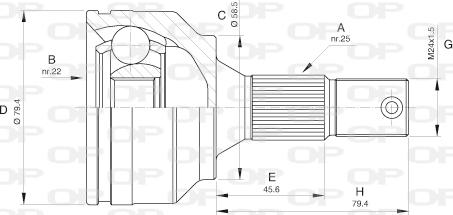 Open Parts CVJ5530.10 - Birləşmə dəsti, ötürücü val furqanavto.az