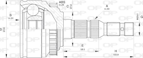 Open Parts CVJ5527.10 - Birləşmə dəsti, ötürücü val furqanavto.az