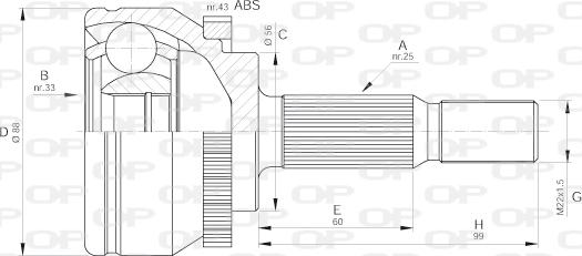 Open Parts CVJ5574.10 - Birləşmə dəsti, ötürücü val furqanavto.az