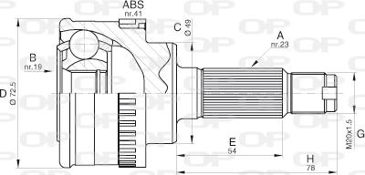 Open Parts CVJ5570.10 - Birləşmə dəsti, ötürücü val furqanavto.az