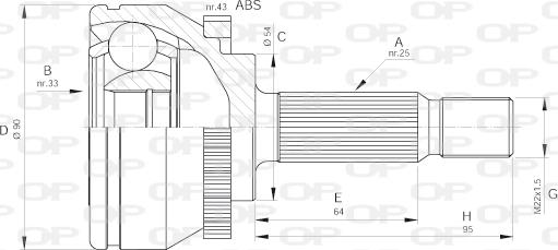 Open Parts CVJ5572.10 - Birləşmə dəsti, ötürücü val furqanavto.az