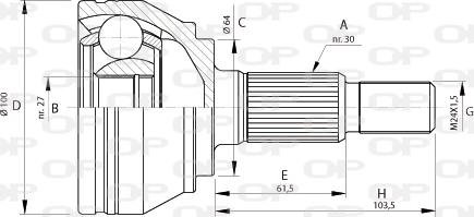 Open Parts CVJ5694.10 - Birləşmə dəsti, ötürücü val furqanavto.az