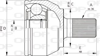 Open Parts CVJ5698.10 - Birləşmə dəsti, ötürücü val furqanavto.az