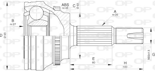 Open Parts CVJ5659.10 - Birləşmə dəsti, ötürücü val furqanavto.az