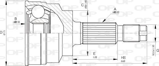 Open Parts CVJ5664.10 - Birləşmə dəsti, ötürücü val furqanavto.az