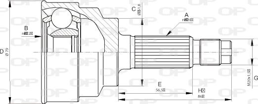 Open Parts CVJ5665.10 - Birləşmə dəsti, ötürücü val furqanavto.az