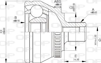 Open Parts CVJ5666.10 - Birləşmə dəsti, ötürücü val furqanavto.az