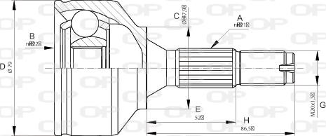 Open Parts CVJ5668.10 - Birləşmə dəsti, ötürücü val furqanavto.az