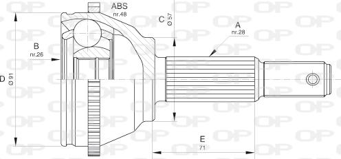 Open Parts CVJ5604.10 - Birləşmə dəsti, ötürücü val furqanavto.az