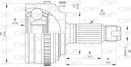 Open Parts CVJ5605.10 - Birləşmə dəsti, ötürücü val furqanavto.az