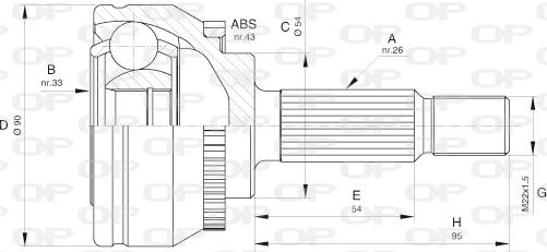Open Parts CVJ5600.10 - Birləşmə dəsti, ötürücü val furqanavto.az