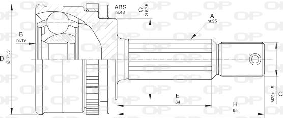 Open Parts CVJ5618.10 - Birləşmə dəsti, ötürücü val furqanavto.az