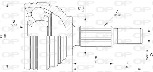 Open Parts CVJ5613.10 - Birləşmə dəsti, ötürücü val furqanavto.az