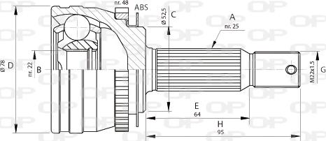 Open Parts CVJ5689.10 - Birləşmə dəsti, ötürücü val furqanavto.az