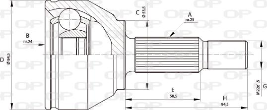 Open Parts CVJ5681.10 - Birləşmə dəsti, ötürücü val furqanavto.az