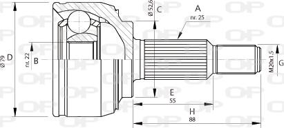 Open Parts CVJ5688.10 - Birləşmə dəsti, ötürücü val furqanavto.az