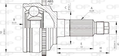 Open Parts CVJ5683.10 - Birləşmə dəsti, ötürücü val furqanavto.az