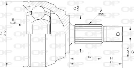 Open Parts CVJ5639.10 - Birləşmə dəsti, ötürücü val furqanavto.az