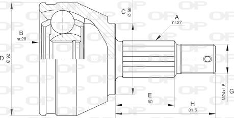 Open Parts CVJ5638.10 - Birləşmə dəsti, ötürücü val furqanavto.az