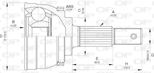 Open Parts CVJ5629.10 - Birləşmə dəsti, ötürücü val furqanavto.az