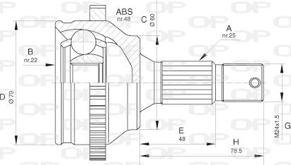 Open Parts CVJ5626.10 - Birləşmə dəsti, ötürücü val furqanavto.az