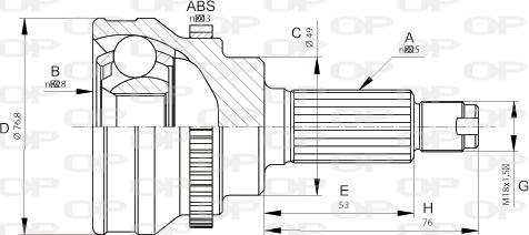 Open Parts CVJ5675.10 - Birləşmə dəsti, ötürücü val furqanavto.az