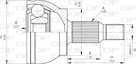 Open Parts CVJ5678.10 - Birləşmə dəsti, ötürücü val furqanavto.az