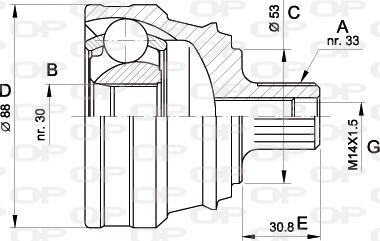 Open Parts CVJ5090.10 - Birləşmə dəsti, ötürücü val furqanavto.az