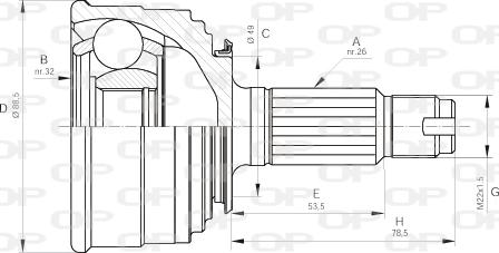 Open Parts CVJ5041.10 - Birləşmə dəsti, ötürücü val furqanavto.az