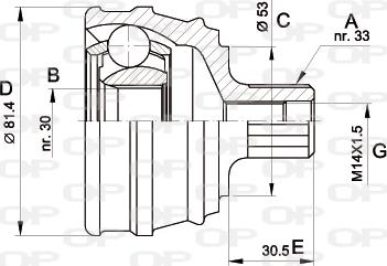 Open Parts CVJ5063.10 - Birləşmə dəsti, ötürücü val furqanavto.az