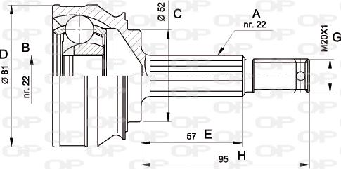 Open Parts CVJ5006.10 - Birləşmə dəsti, ötürücü val furqanavto.az