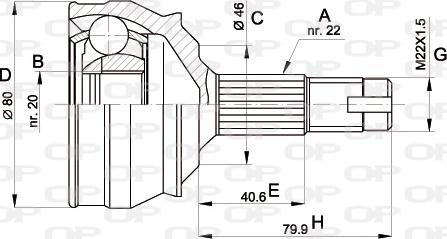 Open Parts CVJ5011.10 - Birləşmə dəsti, ötürücü val furqanavto.az