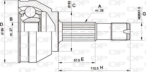 Open Parts CVJ5018.10 - Birləşmə dəsti, ötürücü val furqanavto.az