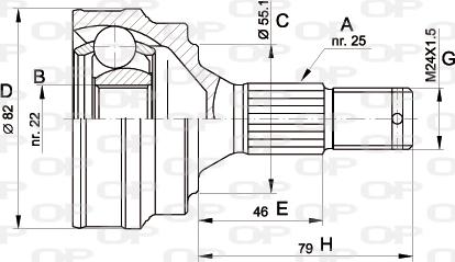 Open Parts CVJ5013.10 - Birləşmə dəsti, ötürücü val furqanavto.az