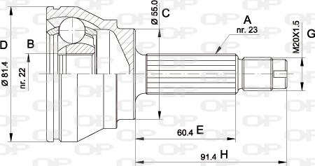 Open Parts CVJ5012.10 - Birləşmə dəsti, ötürücü val furqanavto.az